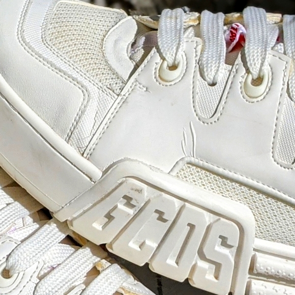 Men's Shoes GCDS Cloth Trainers White - Picture 6 of 7